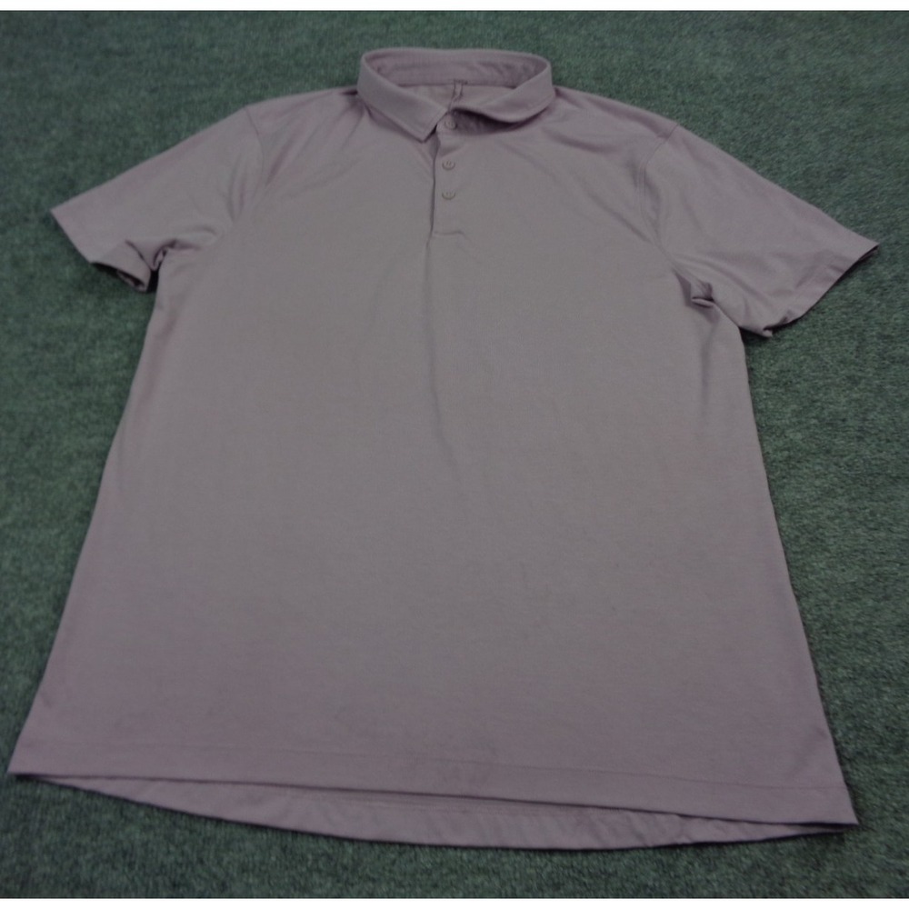 Lululemon Polo Shirt Men XL Purple Evolution Short Sleeve Button Down